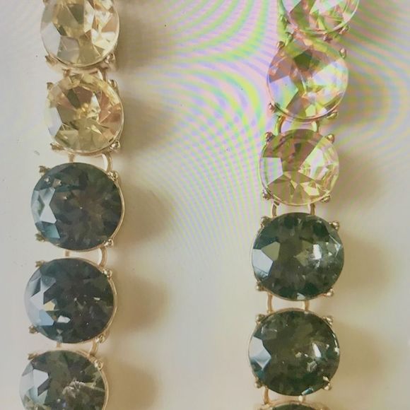 Loft Necklace, Rhinestones, Chunky, Gold Chain, Claw, L16.5, NWOT - Picture 3 of 6